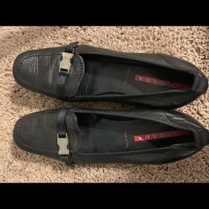 GUC Prada flats very cute with buckle detail.